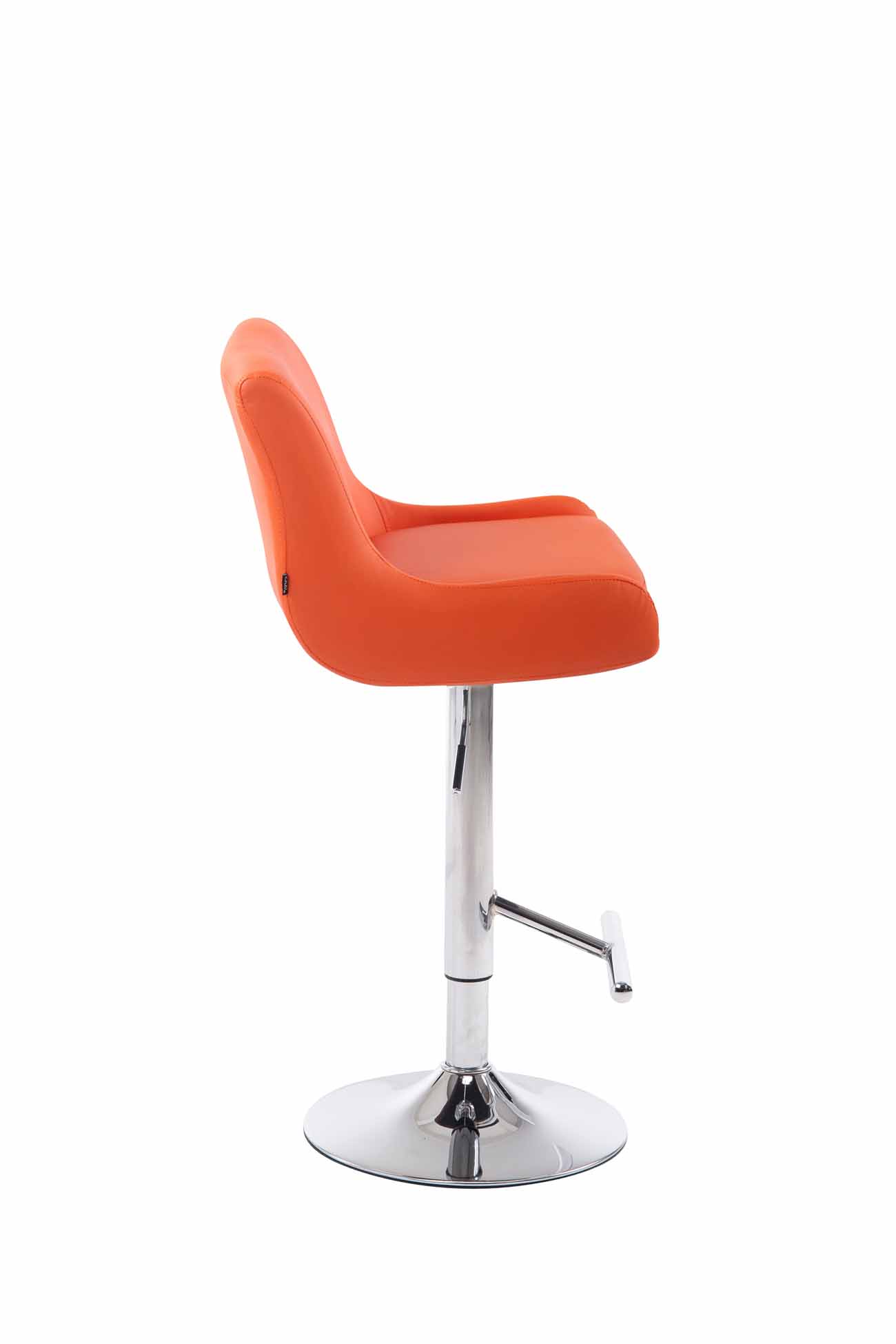 Barhocker Club Kunstleder orange chrom