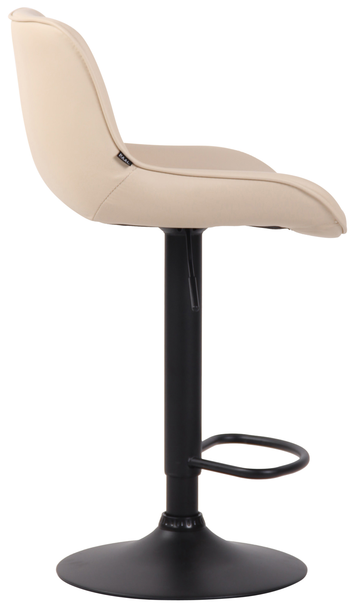 Barhocker Lentini Kunstleder creme schwarz