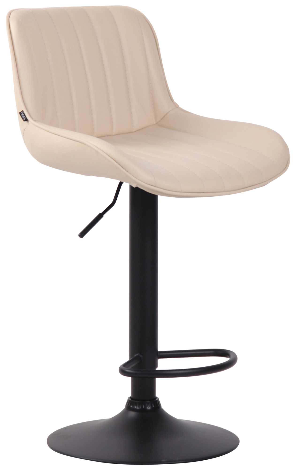 Barhocker Lentini Kunstleder creme schwarz