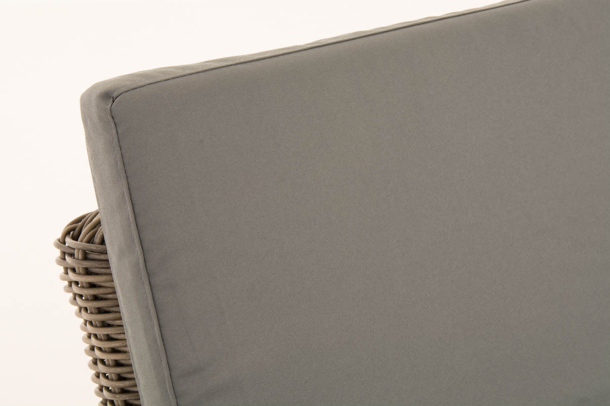 Polyrattan Sofa Ancona 5mm grau-meliert eisengrau