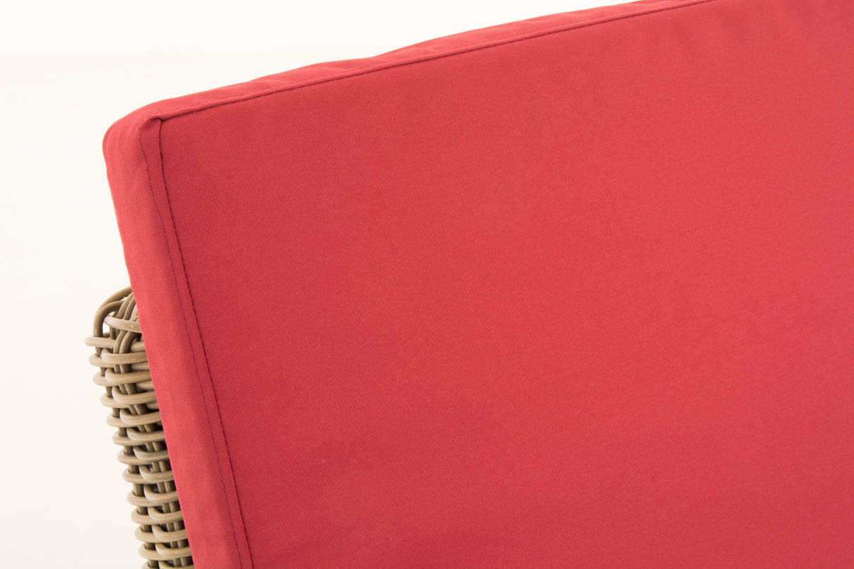 Polyrattan Sofa Ancona 5mm natura rubinrot