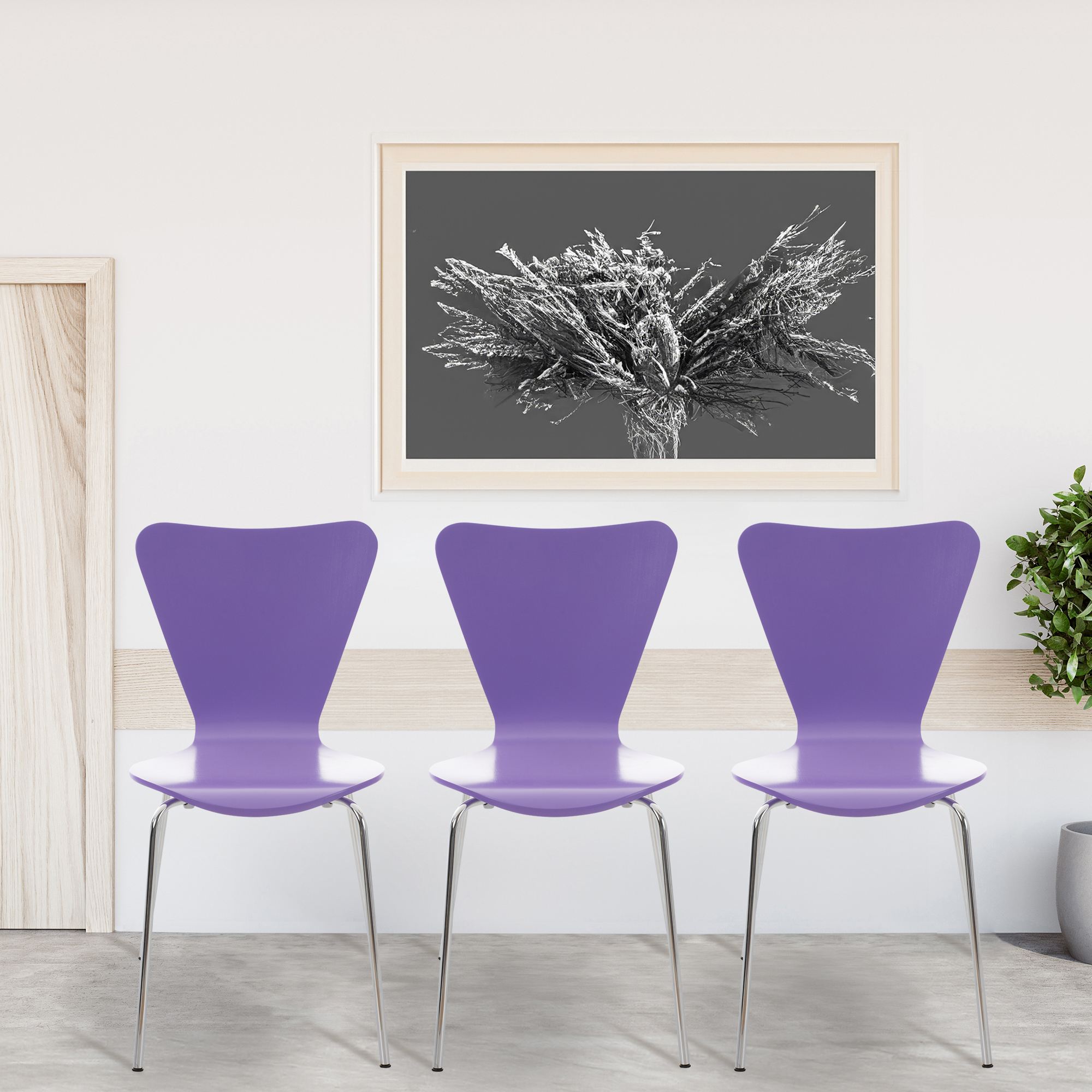 Besucherstuhl Calisto lila