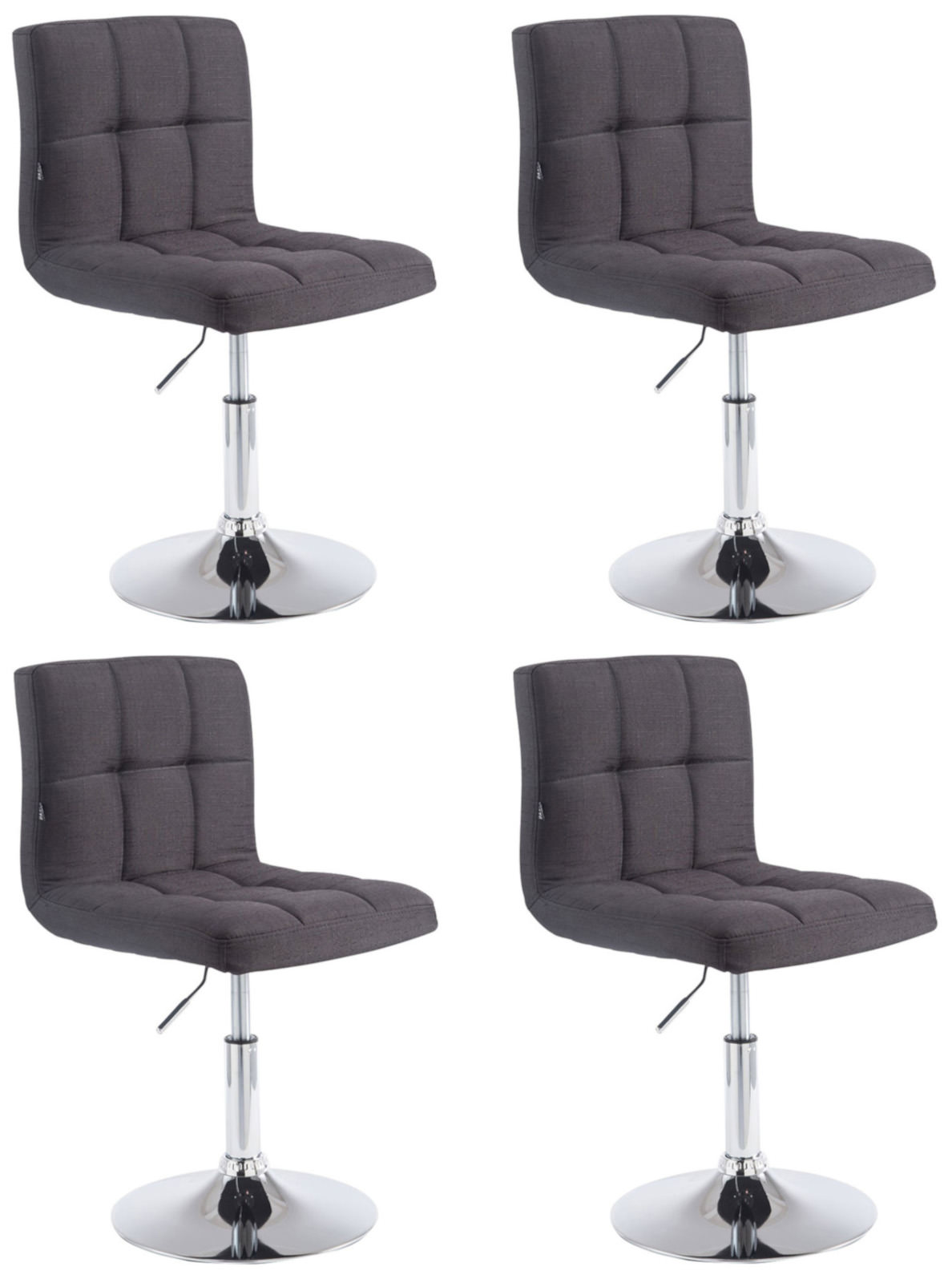 4er Set Lounger Palma Stoff schwarz