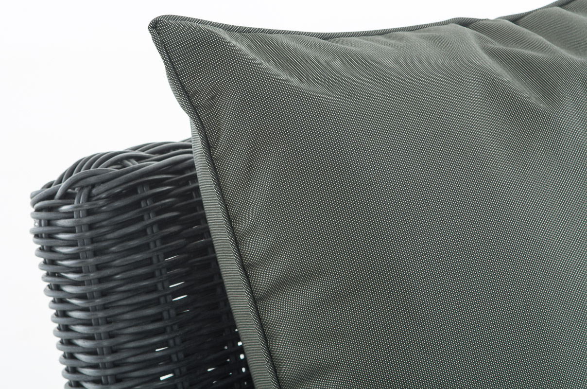 Polyrattan Stuhl Sessel Fisolo 5mm schwarz anthrazit