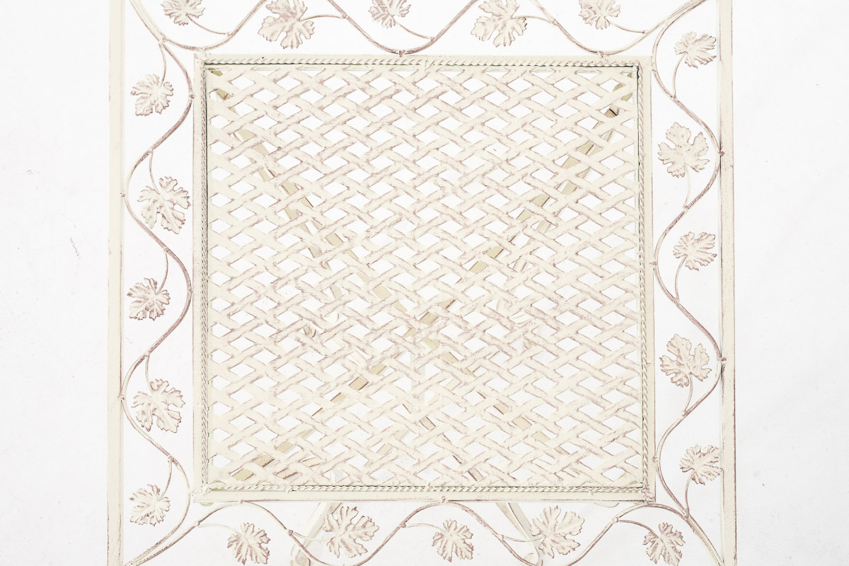 Eisentisch Asina 60 x 60 cm antik-creme