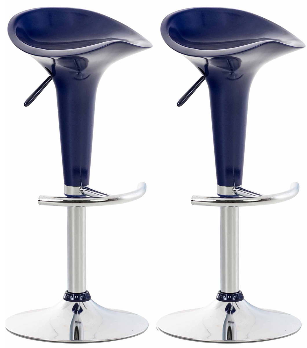 2er Set Barhocker Saddle blau