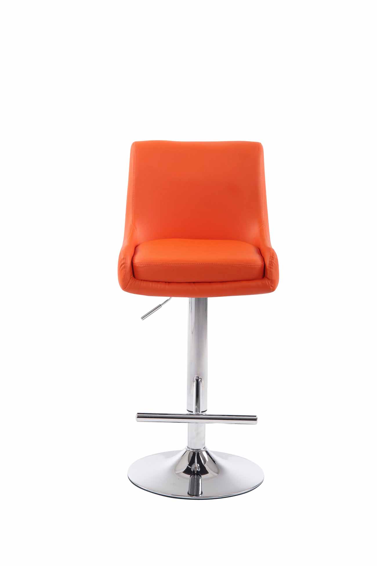 Barhocker Club Kunstleder orange chrom