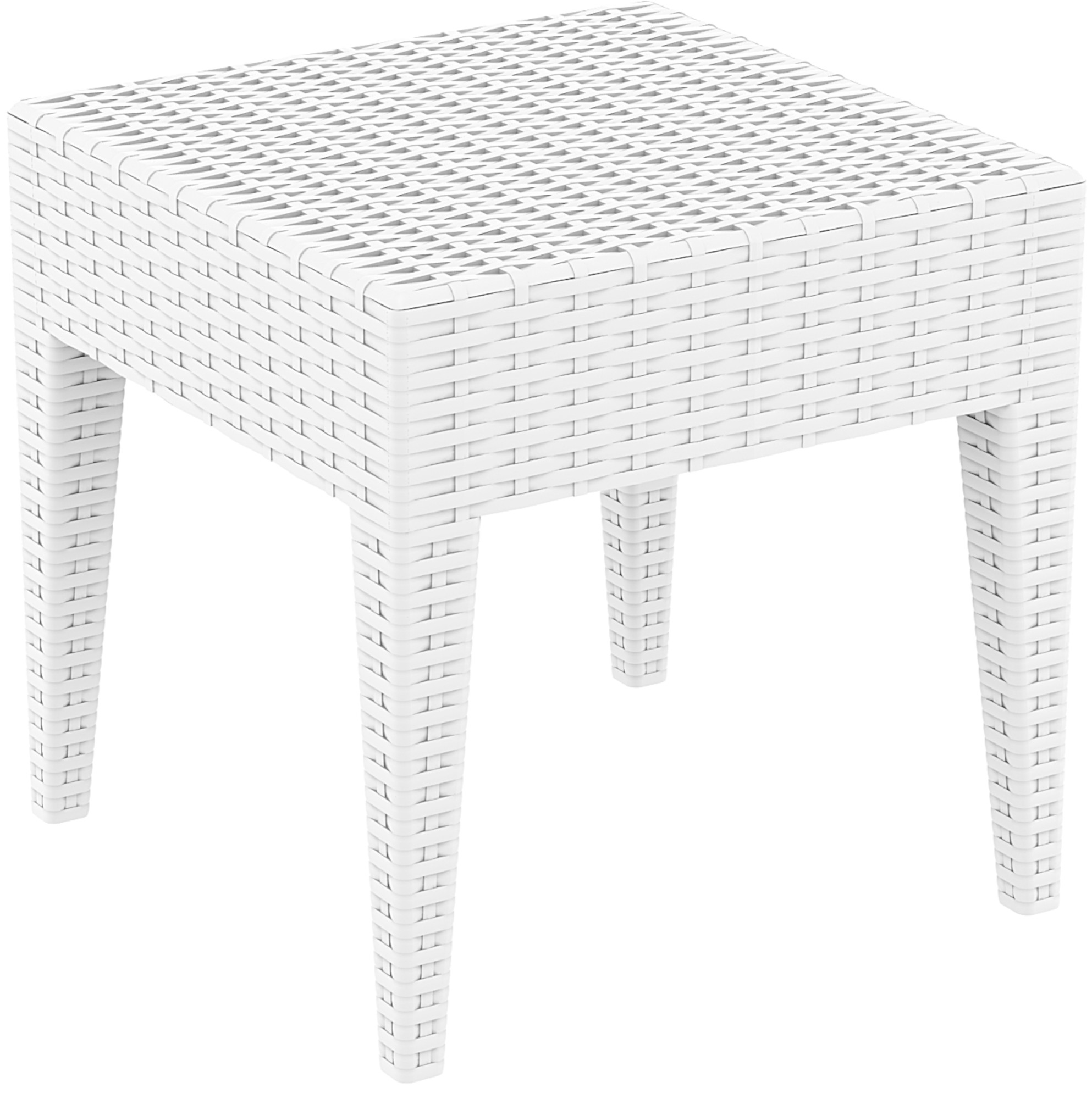 Garten Lounge Tisch Miami weiß 45 x 45 cm