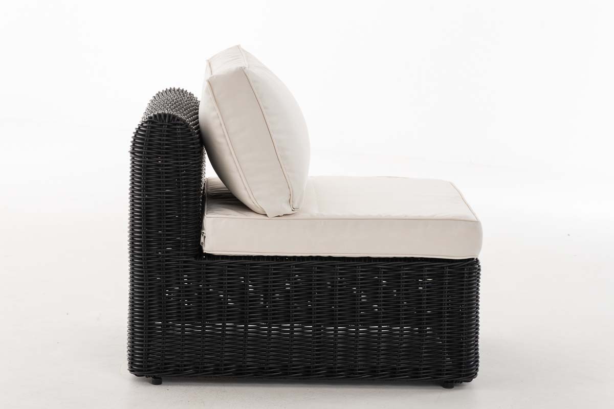 Mittel-Sofa Marbella 5mm schwarz cremeweiß