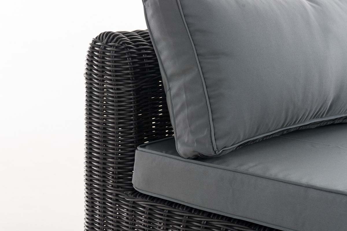 Mittel-Sofa Marbella 5mm schwarz eisengrau