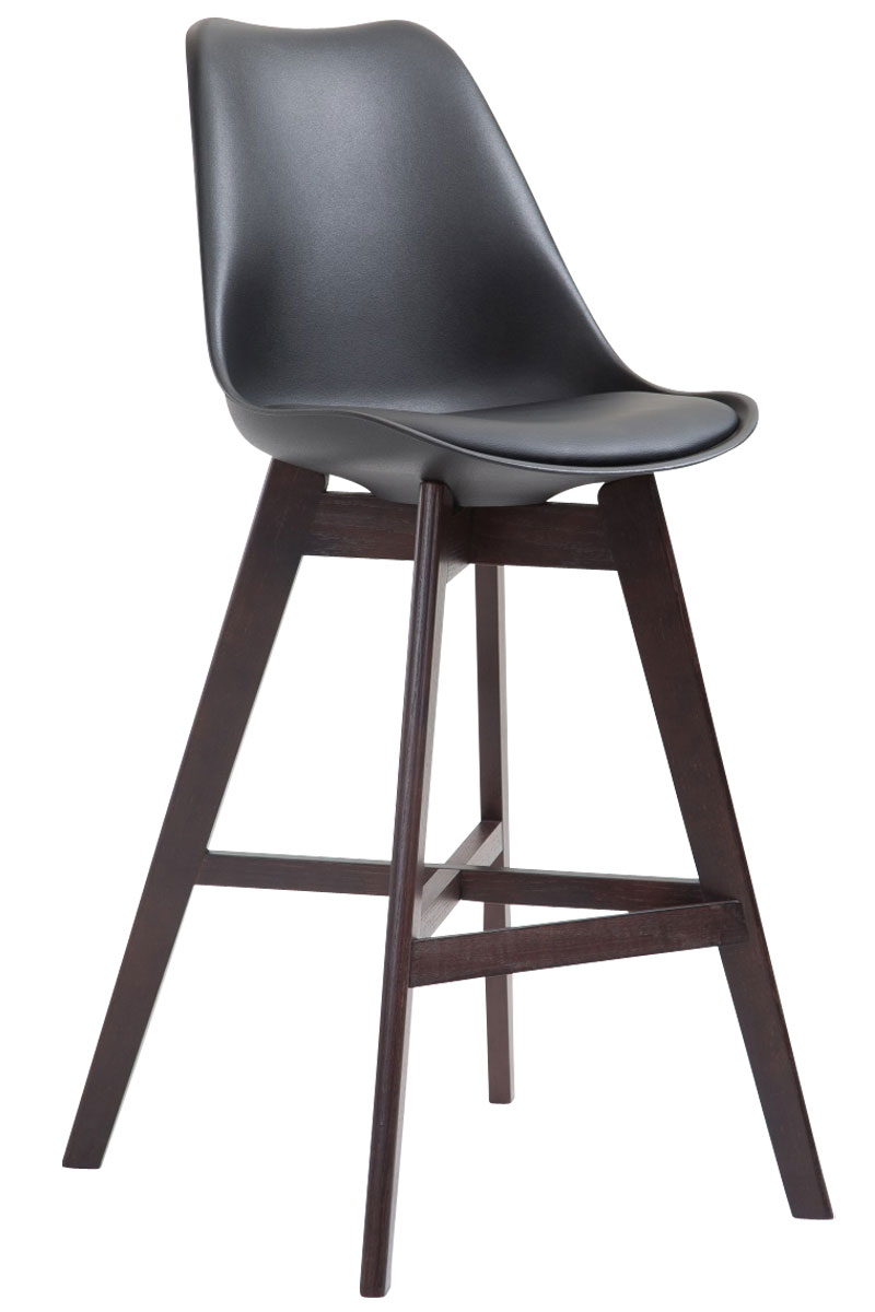 Barhocker Cannes Kunststoff schwarz cappuccino